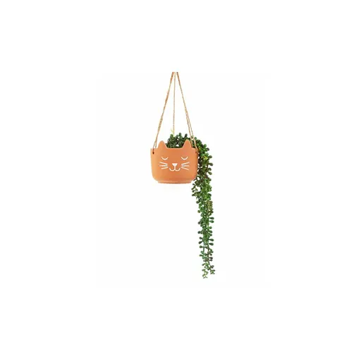 Sass&Belle_cat_terracotta_hanging_planter_met_plant.webp