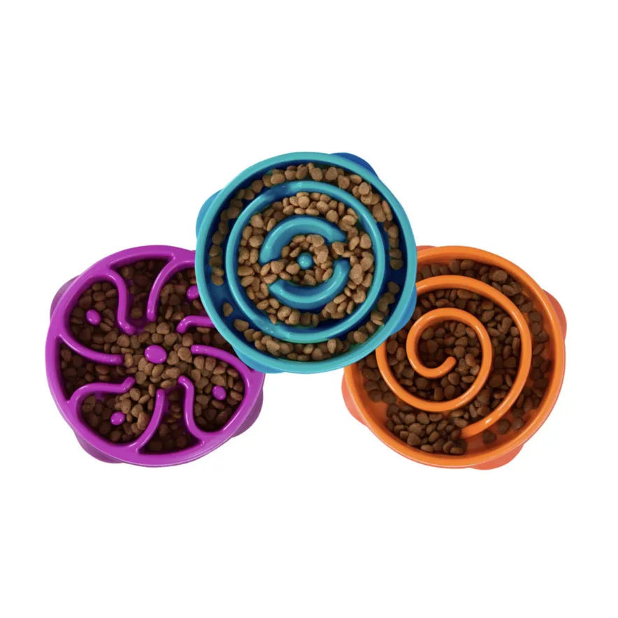 [Overige cats (Outward Hound)] Fun feeder Slo bowl (verschillende kleuren) (Lichtblauw)