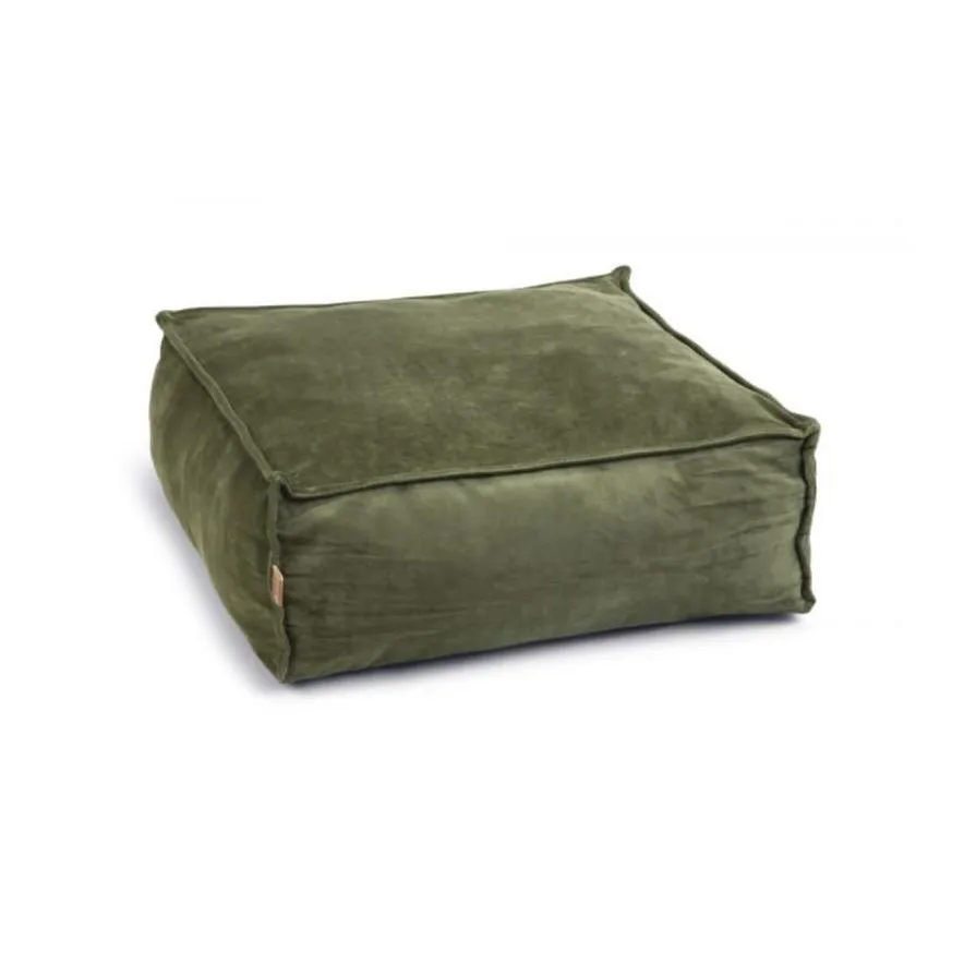 [Designed by Lotte] Velveti ligkussen groen/grijs/roze (Grijs)