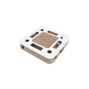 Vierkant met balletjes wit/zwart