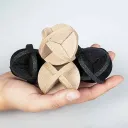 Charlie vilten bal zwart/bruin