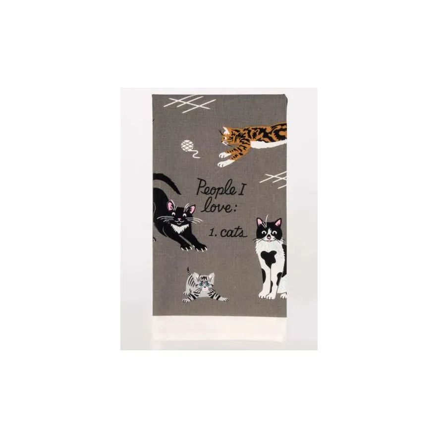 [Blue Q] Keukenhanddoek People I love: Cats